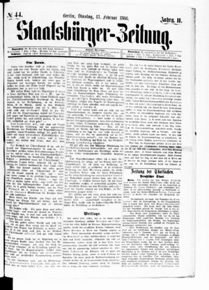 Staatsbürger-Zeitung on Feb 13, 1866