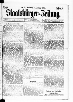 Staatsbürger-Zeitung on Feb 14, 1866