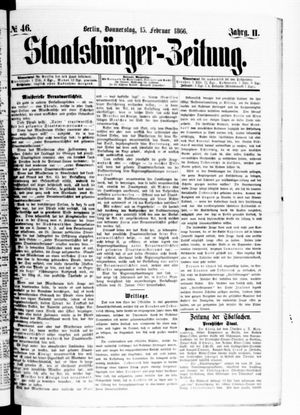 Staatsbürger-Zeitung on Feb 15, 1866