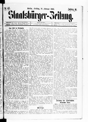 Staatsbürger-Zeitung on Feb 16, 1866