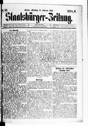 Staatsbürger-Zeitung vom 19.02.1866