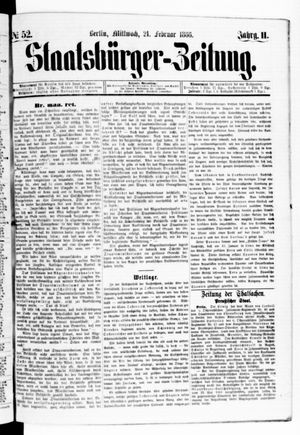 Staatsbürger-Zeitung vom 21.02.1866