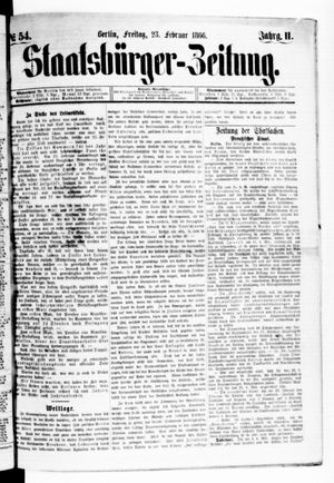 Staatsbürger-Zeitung vom 23.02.1866