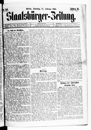 Staatsbürger-Zeitung vom 25.02.1866
