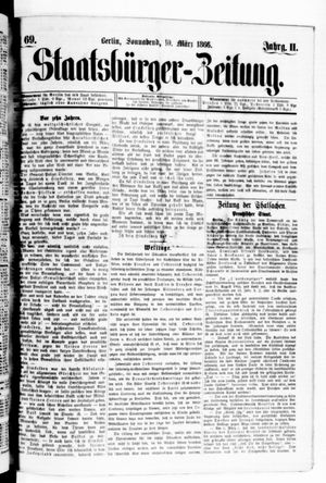 Staatsbürger-Zeitung vom 10.03.1866