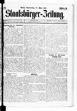 Staatsbürger-Zeitung on Mar 22, 1866