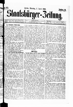 Staatsbürger-Zeitung vom 03.04.1866