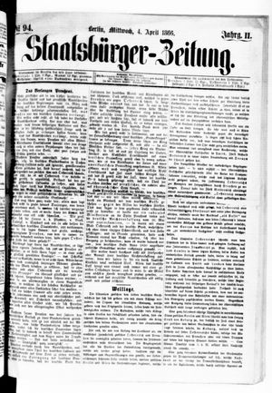 Staatsbürger-Zeitung vom 04.04.1866