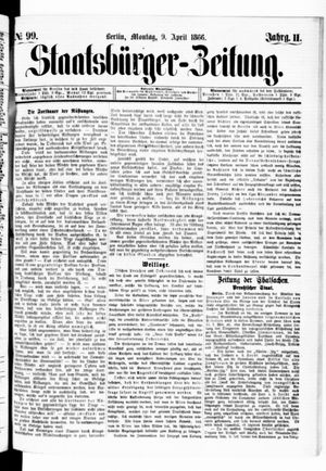Staatsbürger-Zeitung on Apr 9, 1866