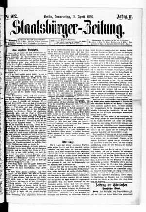 Staatsbürger-Zeitung vom 12.04.1866