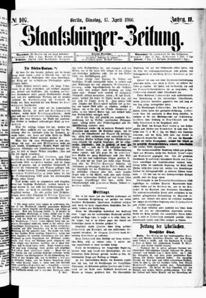 Staatsbürger-Zeitung vom 17.04.1866