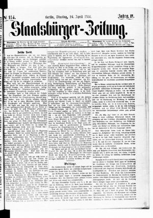 Staatsbürger-Zeitung vom 24.04.1866