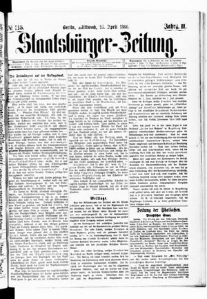Staatsbürger-Zeitung vom 25.04.1866
