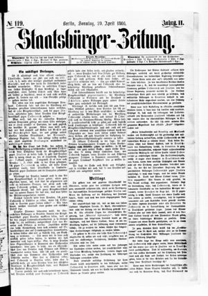 Staatsbürger-Zeitung on Apr 29, 1866