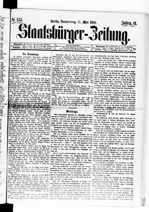 Staatsbürger-Zeitung on May 17, 1866