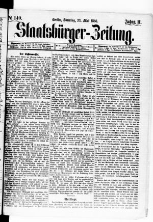 Staatsbürger-Zeitung on May 20, 1866