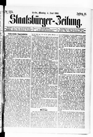 Staatsbürger-Zeitung on Jun 4, 1866