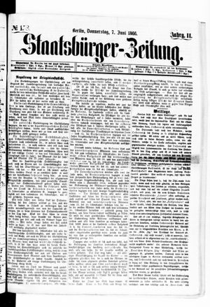 Staatsbürger-Zeitung vom 07.06.1866