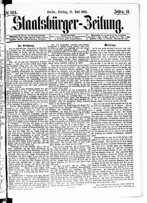 Staatsbürger-Zeitung vom 13.07.1866