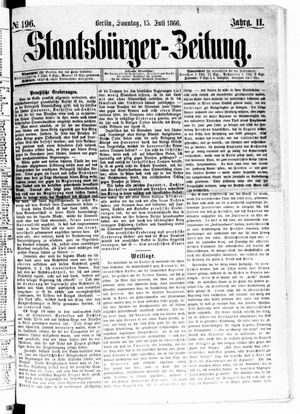 Staatsbürger-Zeitung vom 15.07.1866
