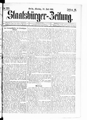 Staatsbürger-Zeitung vom 30.07.1866