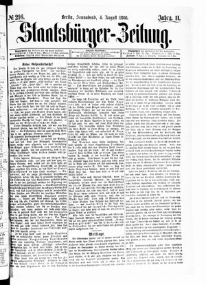 Staatsbürger-Zeitung vom 04.08.1866
