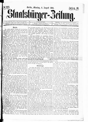 Staatsbürger-Zeitung vom 06.08.1866