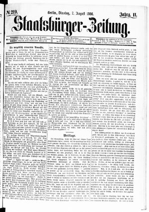 Staatsbürger-Zeitung vom 07.08.1866