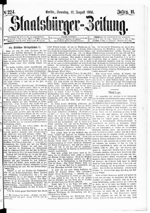 Staatsbürger-Zeitung on Aug 12, 1866