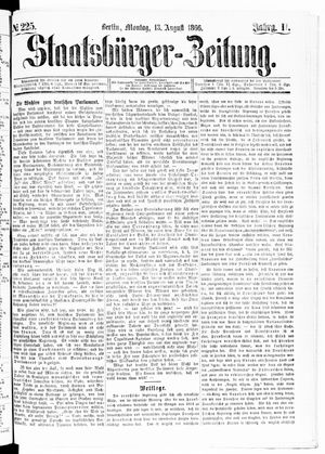 Staatsbürger-Zeitung on Aug 13, 1866