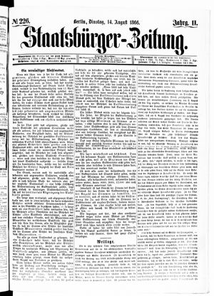 Staatsbürger-Zeitung vom 14.08.1866
