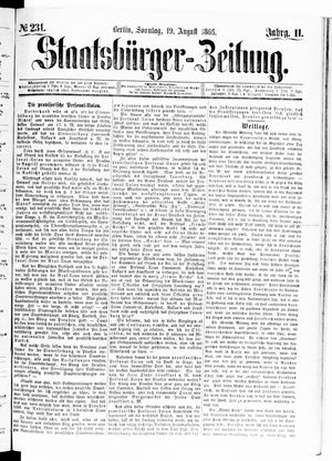 Staatsbürger-Zeitung on Aug 19, 1866
