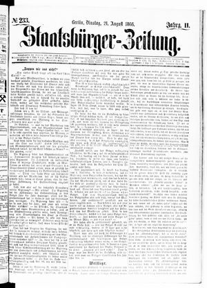 Staatsbürger-Zeitung vom 21.08.1866