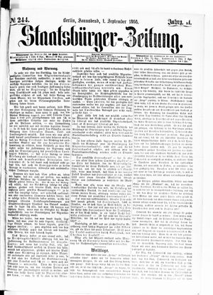 Staatsbürger-Zeitung vom 01.09.1866