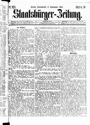 Staatsbürger-Zeitung on Sep 8, 1866