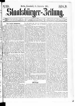 Staatsbürger-Zeitung vom 15.09.1866