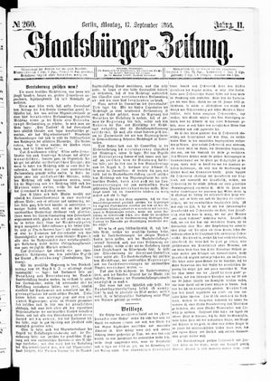Staatsbürger-Zeitung vom 17.09.1866