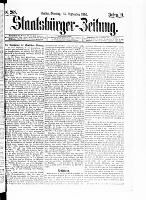 Staatsbürger-Zeitung vom 25.09.1866