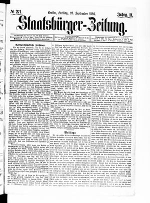 Staatsbürger-Zeitung on Sep 28, 1866
