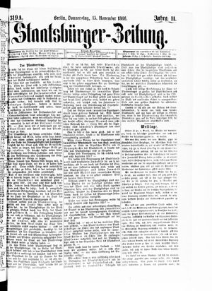 Staatsbürger-Zeitung vom 15.11.1866