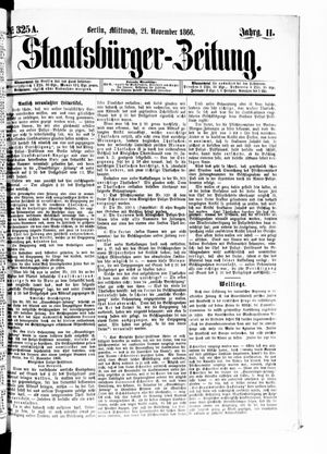 Staatsbürger-Zeitung vom 21.11.1866
