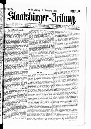 Staatsbürger-Zeitung vom 23.11.1866