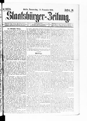 Staatsbürger-Zeitung vom 29.11.1866