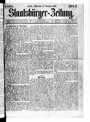 Staatsbürger-Zeitung on Dec 12, 1866