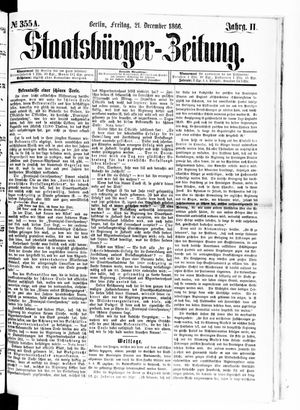 Staatsbürger-Zeitung vom 21.12.1866
