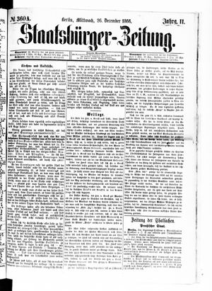 Staatsbürger-Zeitung vom 26.12.1866