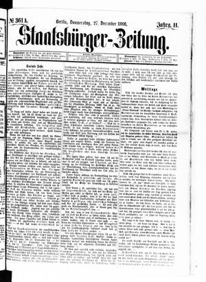 Staatsbürger-Zeitung on Dec 27, 1866