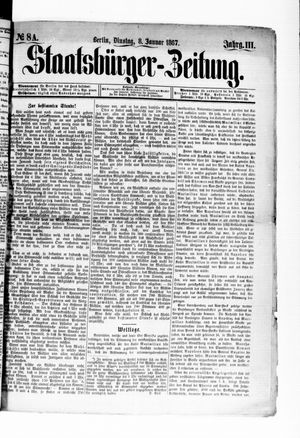Staatsbürger-Zeitung vom 08.01.1867