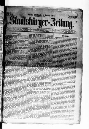 Staatsbürger-Zeitung vom 09.01.1867