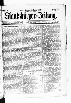 Staatsbürger-Zeitung vom 14.01.1867